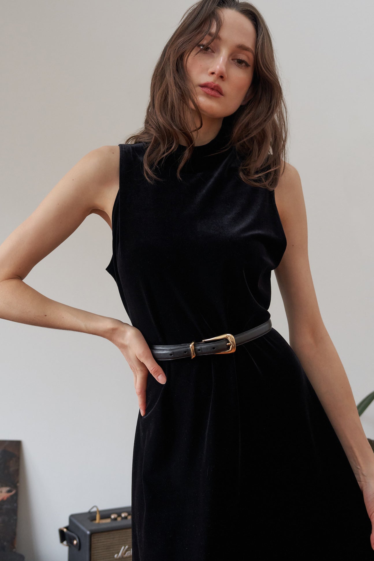 1990's Velvet Mock Neck Maxi Dress – As You Are Vintage 1990's Velvet Mock Neck Maxi Dress – As You Are Vintage