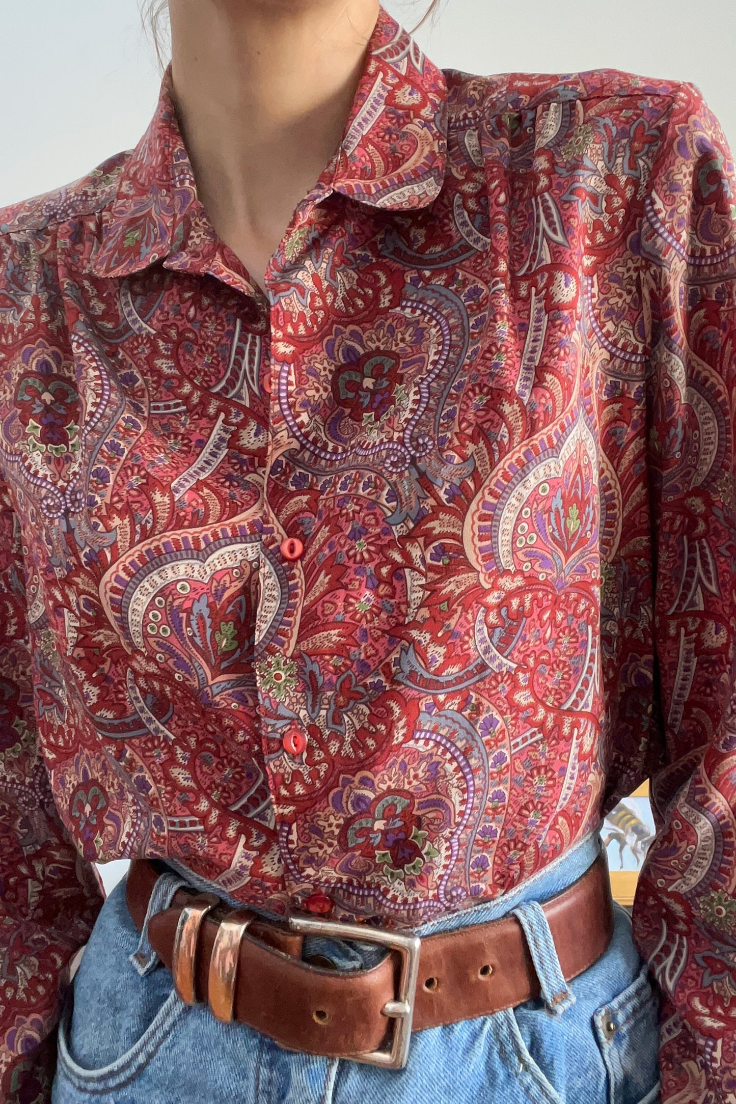 Vintage 70s Paisley Top