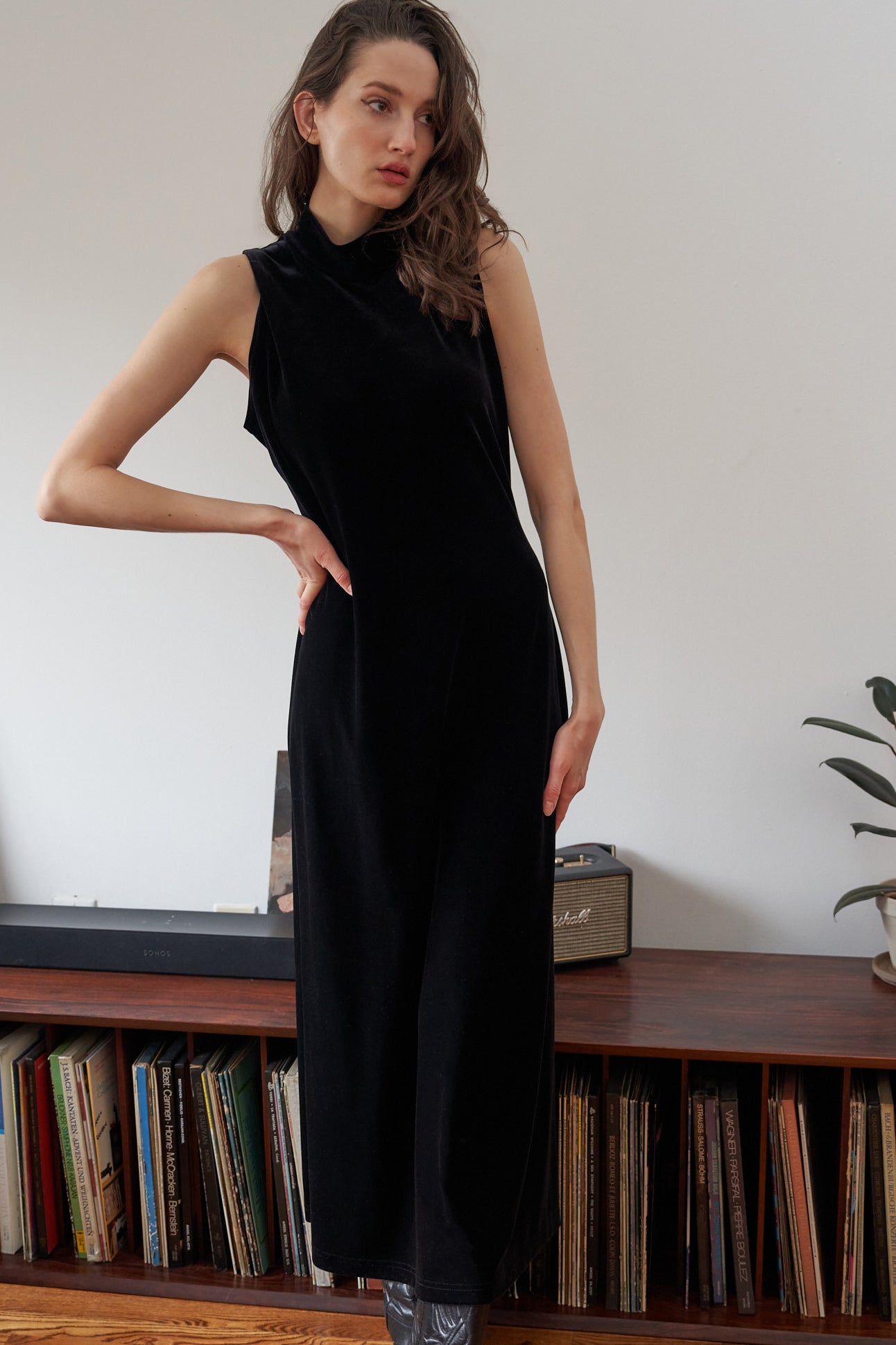 velvet maxi dress